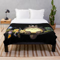 Soft and cozy plush totoro blanket for anime fans