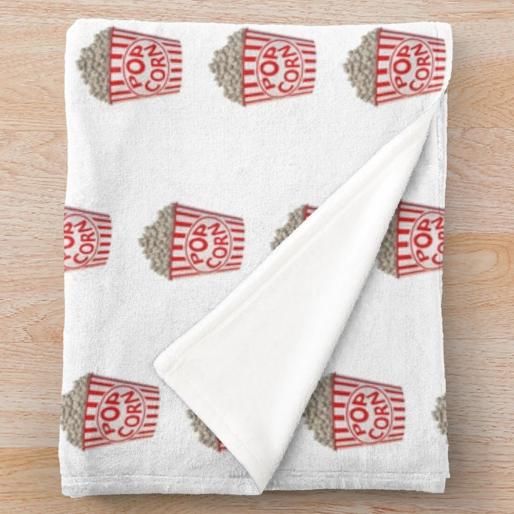 Cozy popcorn plush blanket for a cinematic experience