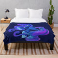 Princess Luna inspired plush blanket with navy blue and moon design