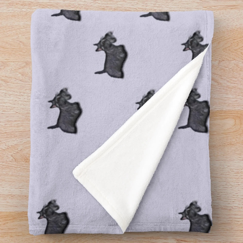 Scottie dog plush blanket in soft and cuddly material