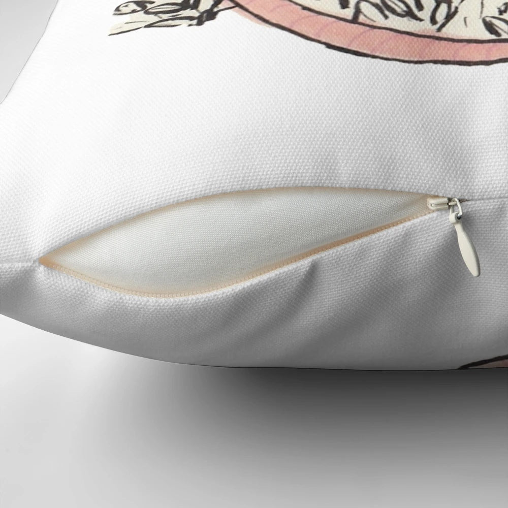 Soft, plush pillow featuring a screaming possum design for home decor and gifts