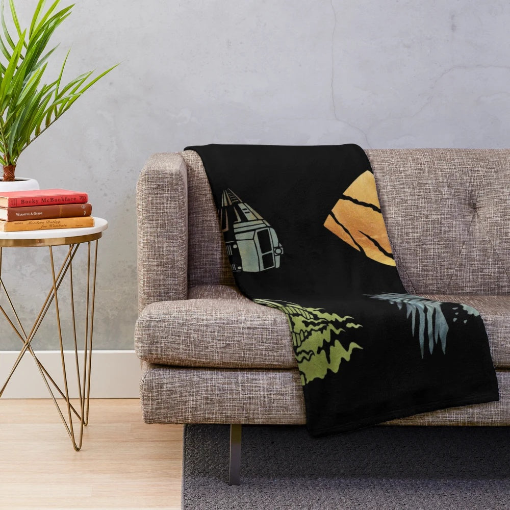 Silverstein-inspired plush blanket with band name and album titles