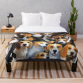 Beagle plush blanket for snuggling and cuddling