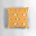 Soft, squishy orange kitten pillow with a cute, silly expression