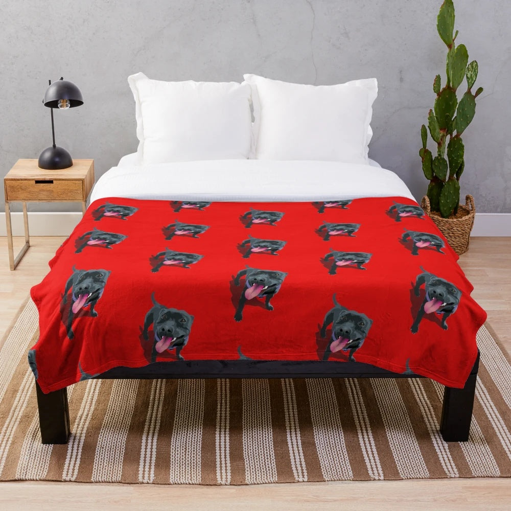 Staffordshire Bull Terrier Plush Blanket for Pet Owners