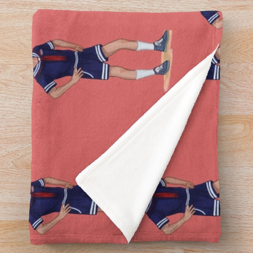 Soft and cozy plush blanket featuring the character Steve Harrington from the Netflix series Stranger Things