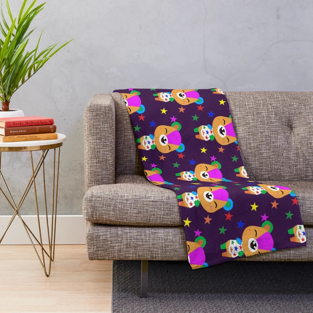 Stitches Plush Blanket - Soft, Fuzzy Animal Crossing Inspired Bedding