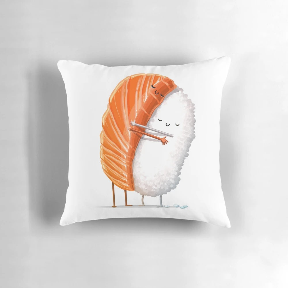 Soft, plush sushi-themed hugging pillow for anime and Japanese food fans