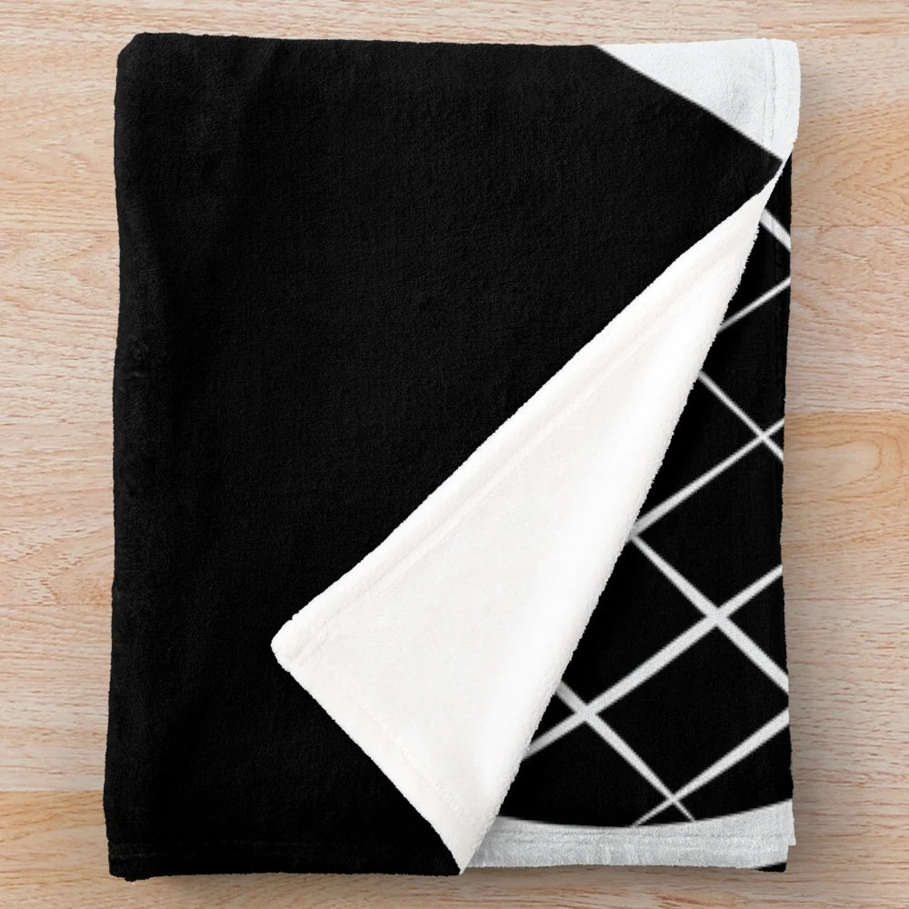 Soft and cozy plush blanket with a tennis-themed design