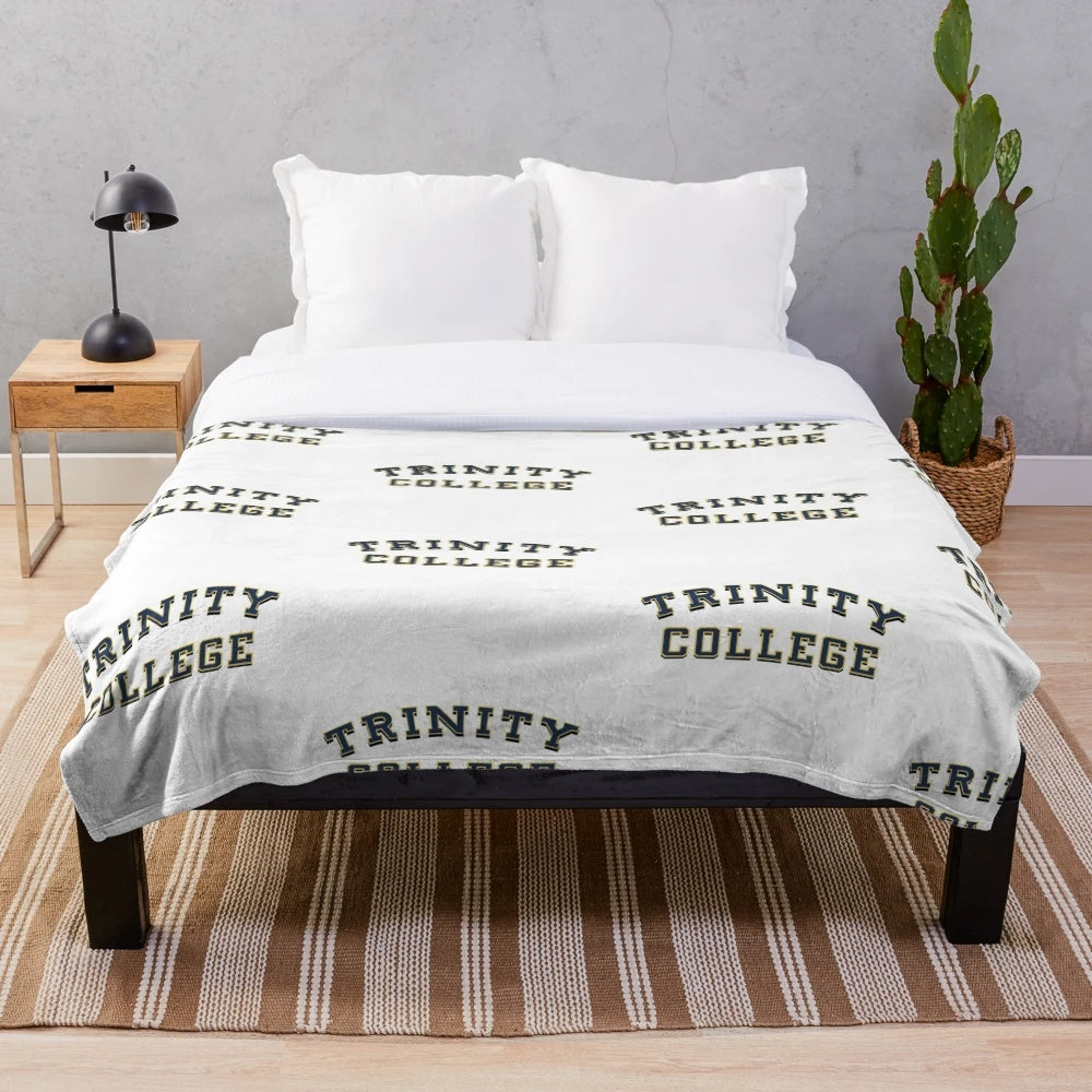 Trinity College-inspired plush blanket