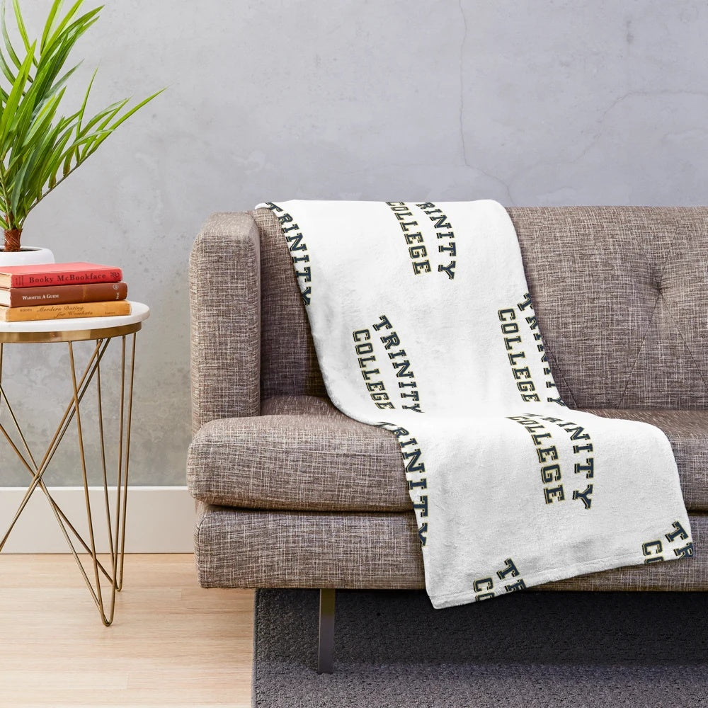 Trinity College-inspired plush blanket