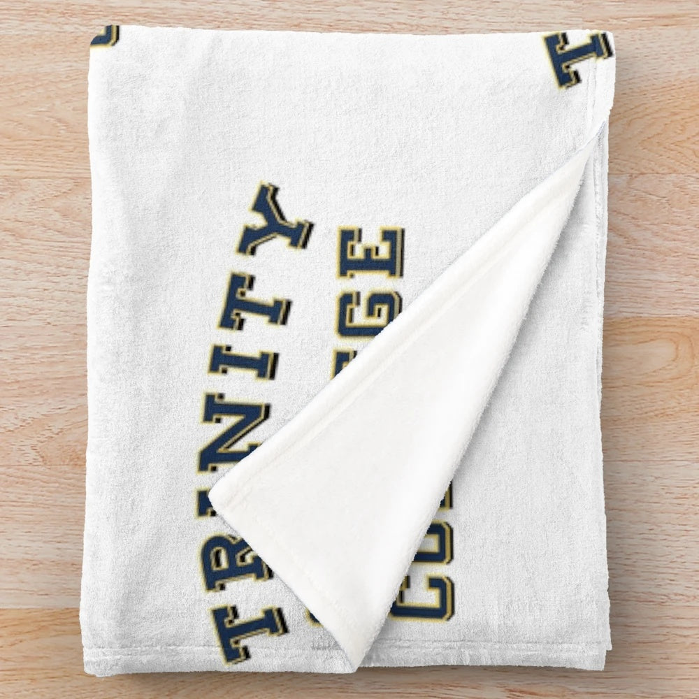 Trinity College-inspired plush blanket