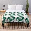 Watercolor volleyball design on a cozy plush blanket