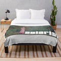 Solaris Inspired Plush Blanket with Soft, Cozy Green Landscape Design