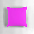 Solid magenta fuchsia pink decorative pillow with coral shades