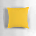 Solid yellow amber colored pillow with a plain, simple design.
