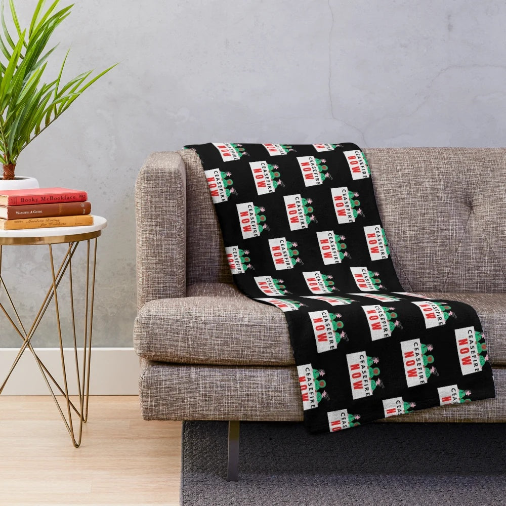 Plush blanket with Palestine solidarity design