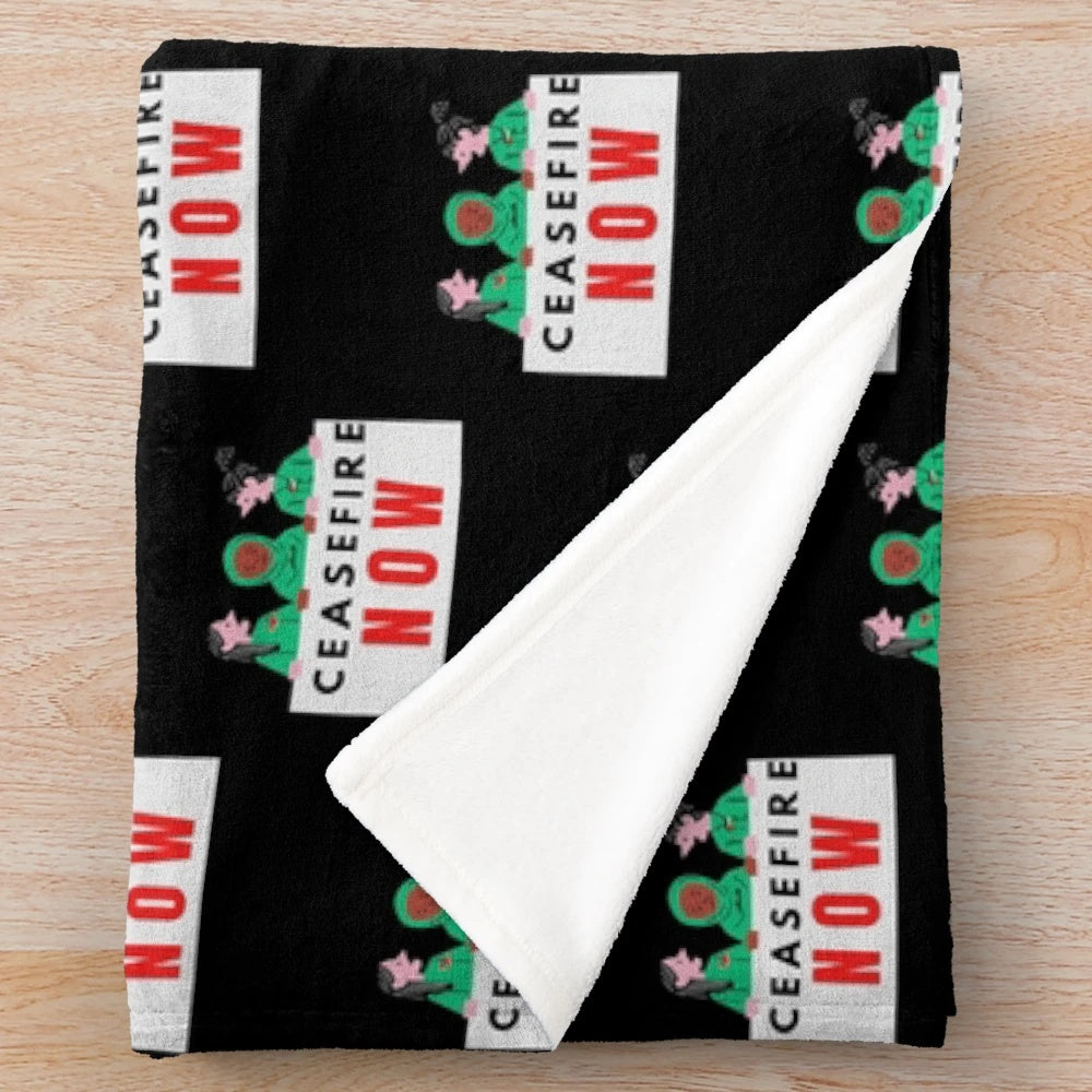 Plush blanket with Palestine solidarity design