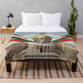 Plush blanket with Palestinian flag design