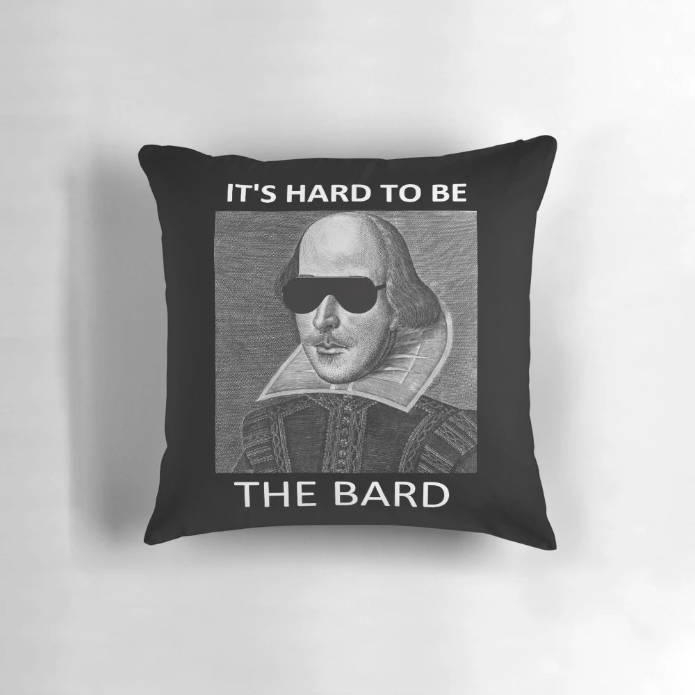 "It's Hard to Be the Bard" pillow featuring the cast of the Broadway musical "Something Rotten"