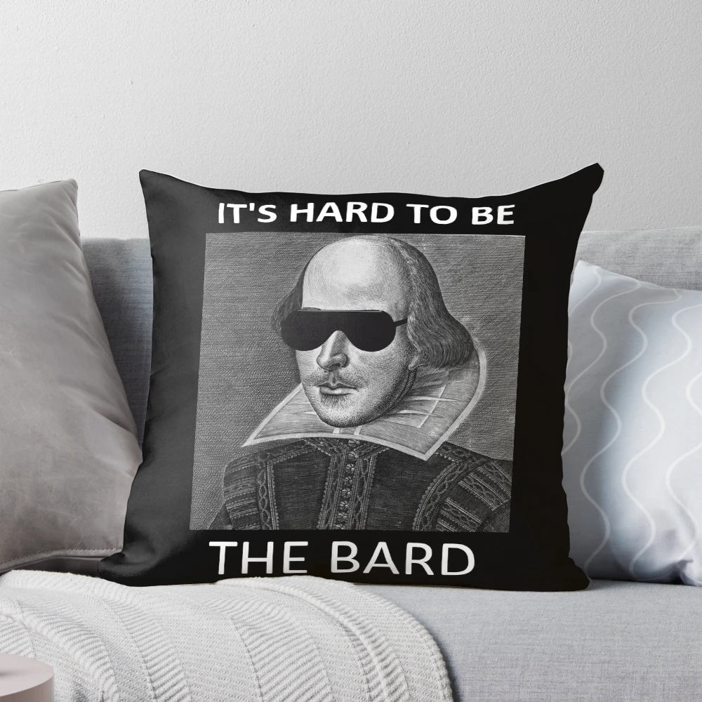 "It's Hard to Be the Bard" pillow featuring the cast of the Broadway musical "Something Rotten"