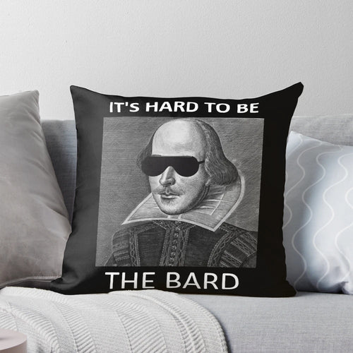 "It's Hard to Be the Bard" pillow featuring the cast of the Broadway musical "Something Rotten"