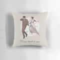 Somewhere in Time" Pillow featuring Jane Seymour and Christopher Reeve in a romantic time travel scene