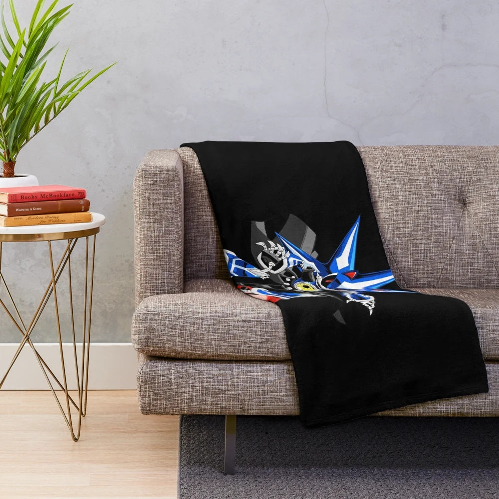 Sonic the Hedgehog inspired plush blanket featuring Neo Metal Sonic art