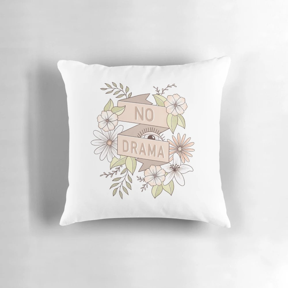 A soft, floral pillow with a motivational quote, perfect for adding a touch of nature and calm to any bedroom.