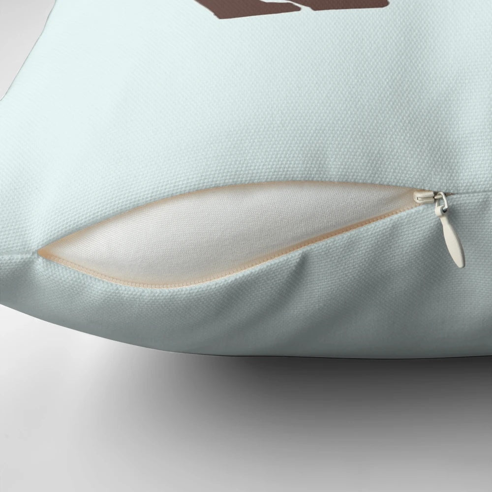 Capybara illustration on a soft, plush pillow with the text "Don't Worry, Be Capy