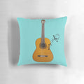 Cozy acoustic guitar-shaped pillow for relaxation and musical inspiration