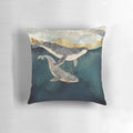 Soft and comforting whale-themed pillow featuring a mother and child design