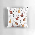 A plush, music-themed pillow featuring a fiddle or violin design.