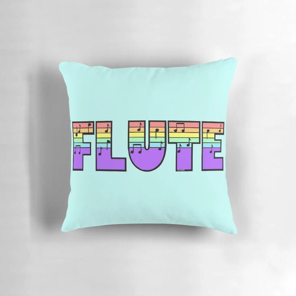 Flute Pastel Pillow, a comfortable and stylish accessory for musicians and music enthusiasts