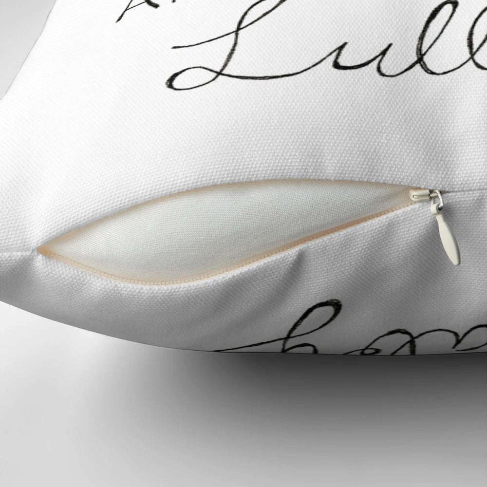 Golden Slumbers themed pillow featuring lyrics from the beloved Beatles song