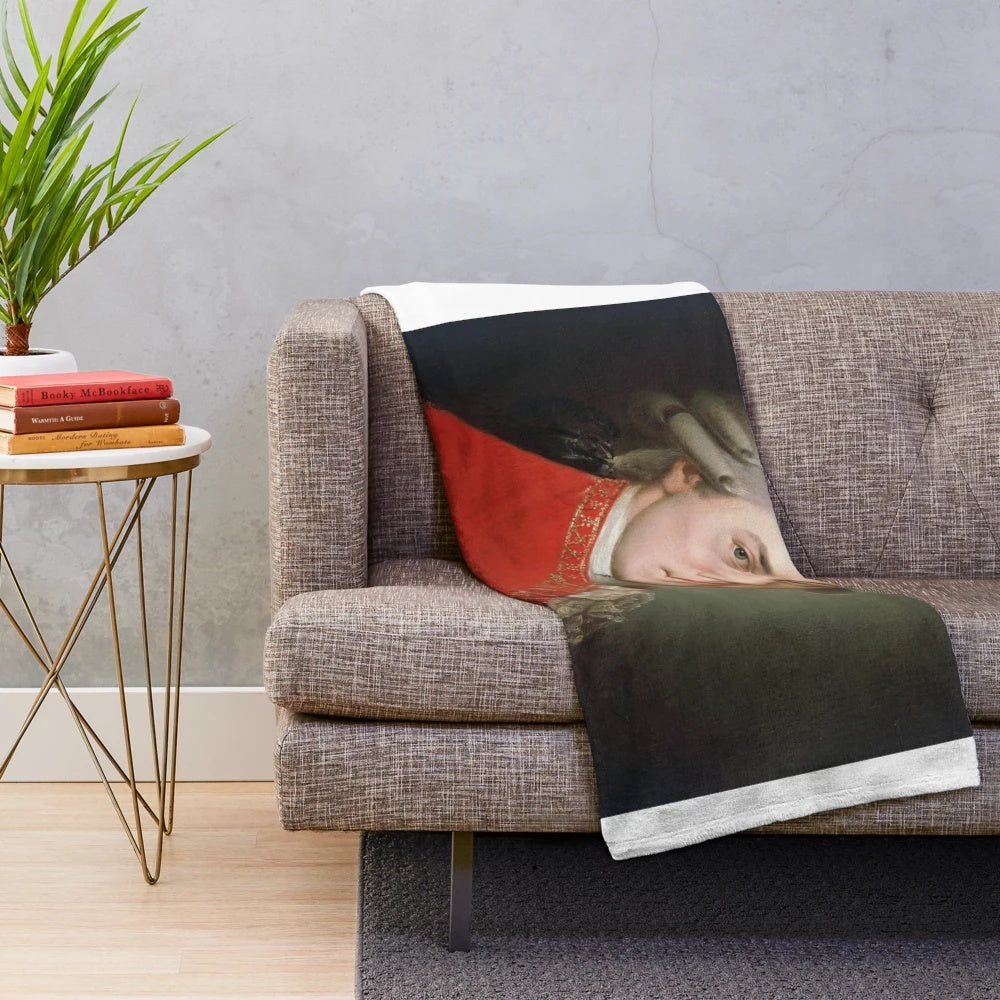 Wolfgang Amadeus Mozart-themed plush blanket for home decor