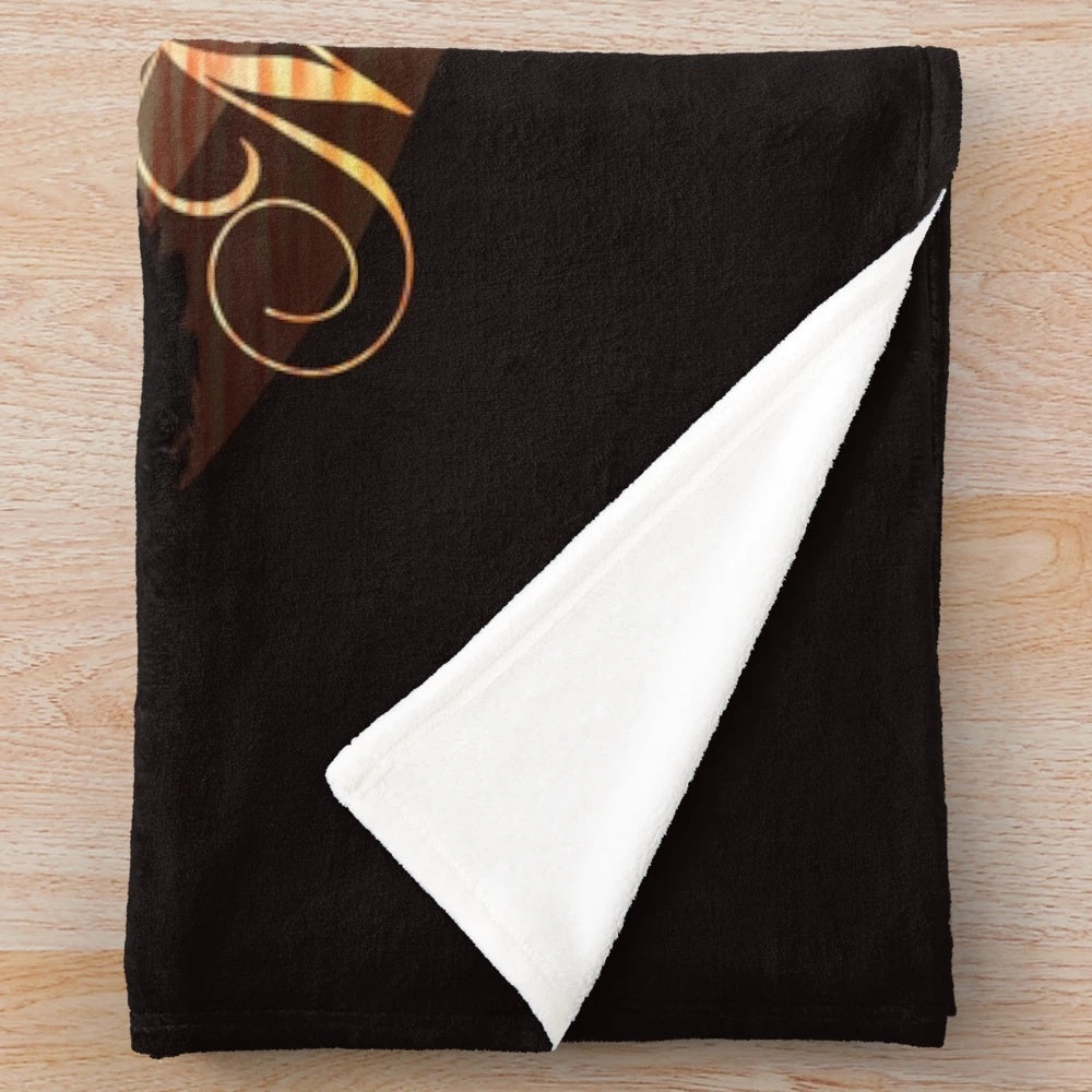 A plush blanket with an abstract, nature-inspired design that evokes a sense of tranquility and relaxation.