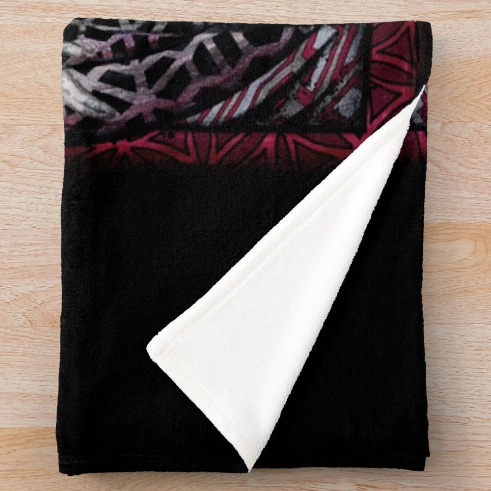 Plush blanket with sacred geometry design
