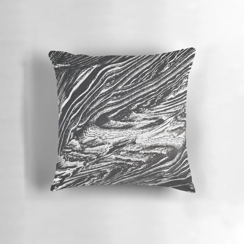 Sand noise decorative pillow with abstract lines and stars design
