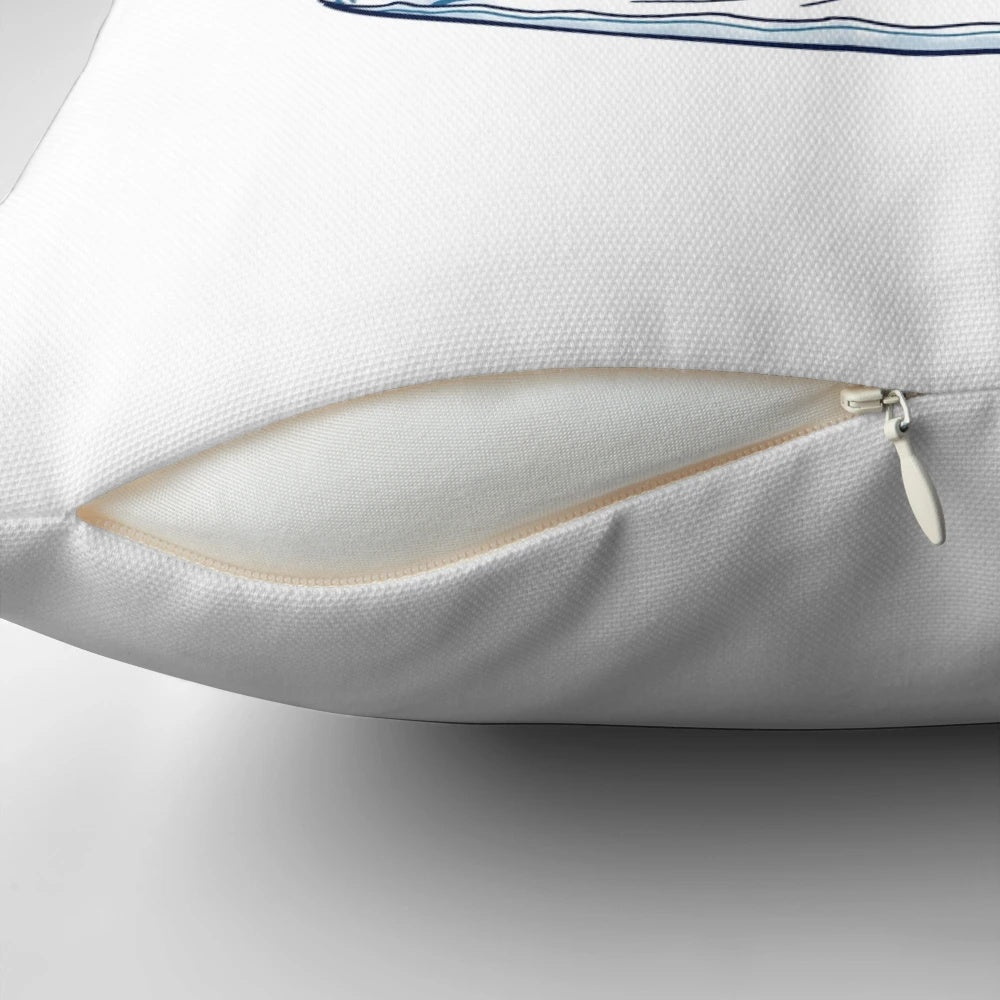 The Great Wave Off Kanagawa tea-themed pillow with a cozy, decorative design