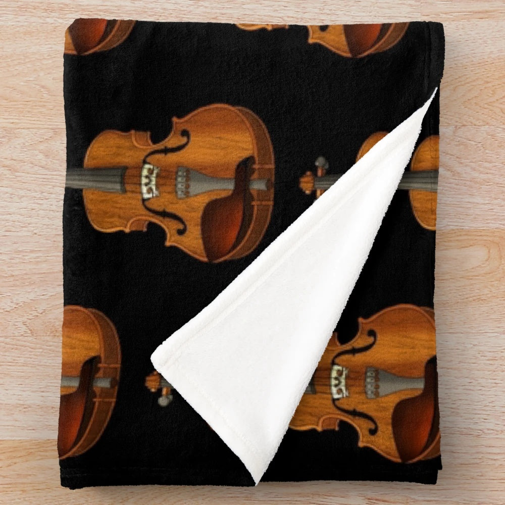 Violin Plush Blanket with Soft and Cozy Fabric