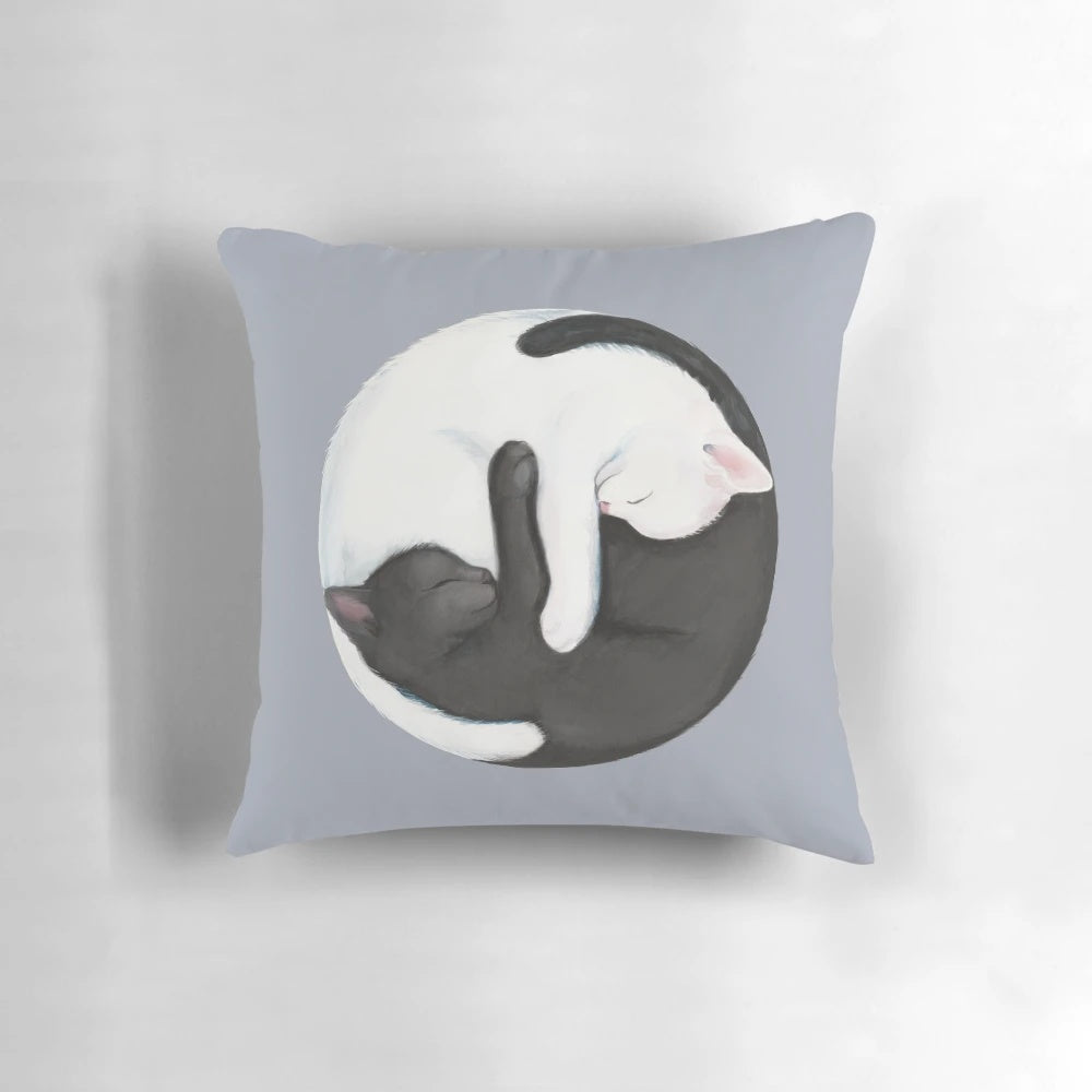 Yin Yang Inspired Cat Sleeping Pillow