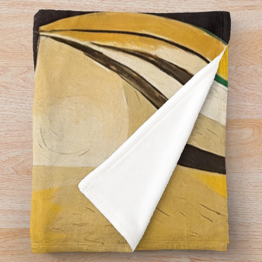 Cubist-inspired plush blanket for artistic home decor