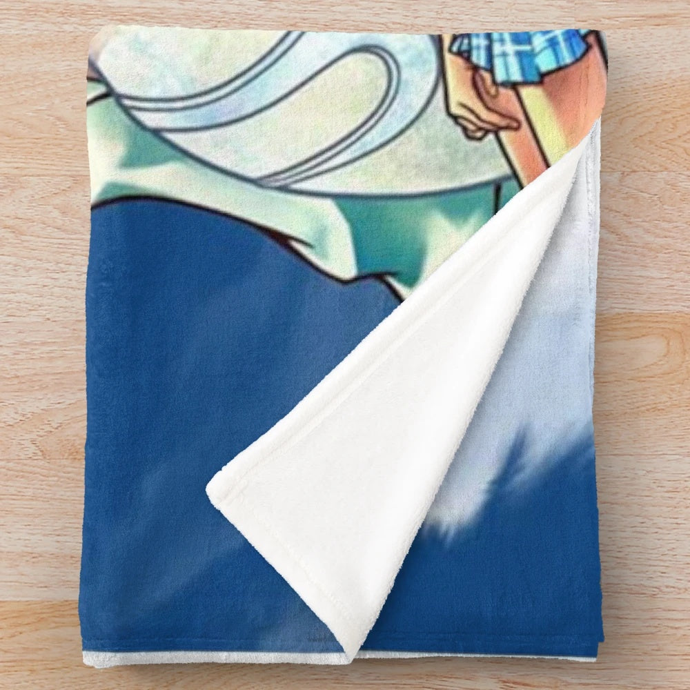 Soft plush blanket featuring the character Sora from the Kingdom Hearts video game series