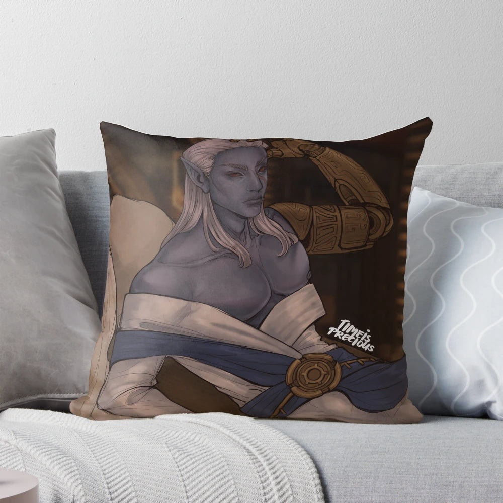 Sotha Sil Pillow - Soft, high-quality pillow featuring the iconic character from The Elder Scrolls Online