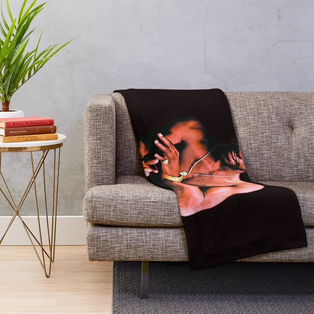 Plush blanket with image of Al Green, renowned soul and R&B artist