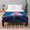 Plush throw blanket featuring the Temple of Poseidon at Sounion, Greece