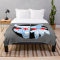 Plush blanket featuring Chicago sports team logos and imagery
