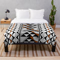 Southwestern-Inspired Native American Plush Blanket with Rain and Sun Motifs