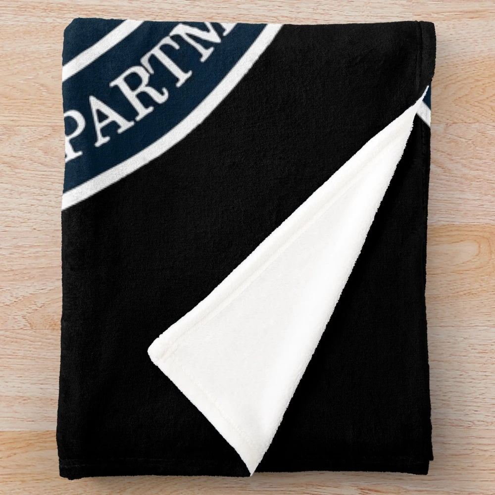Space Force inspired plush blanket with official USSF seal and logo design